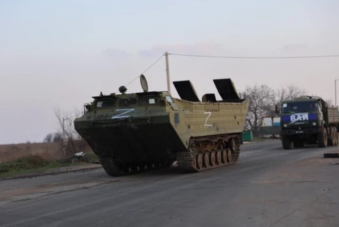 Truppe russe avanzano verso Mariupol (fonte: twitter)