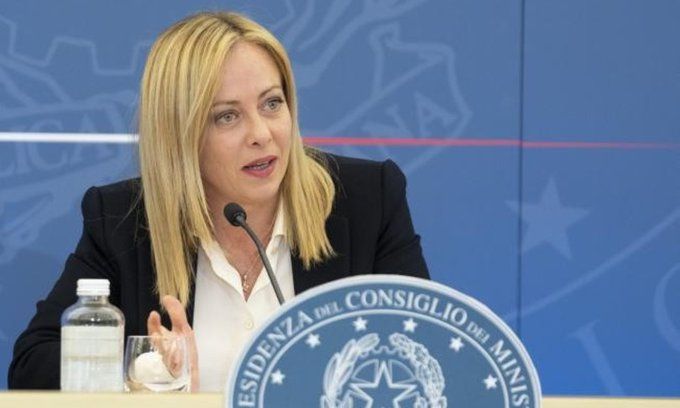 Giorgia Meloni, conferenza stampa (fonte: diretta Palazzo Chigi)