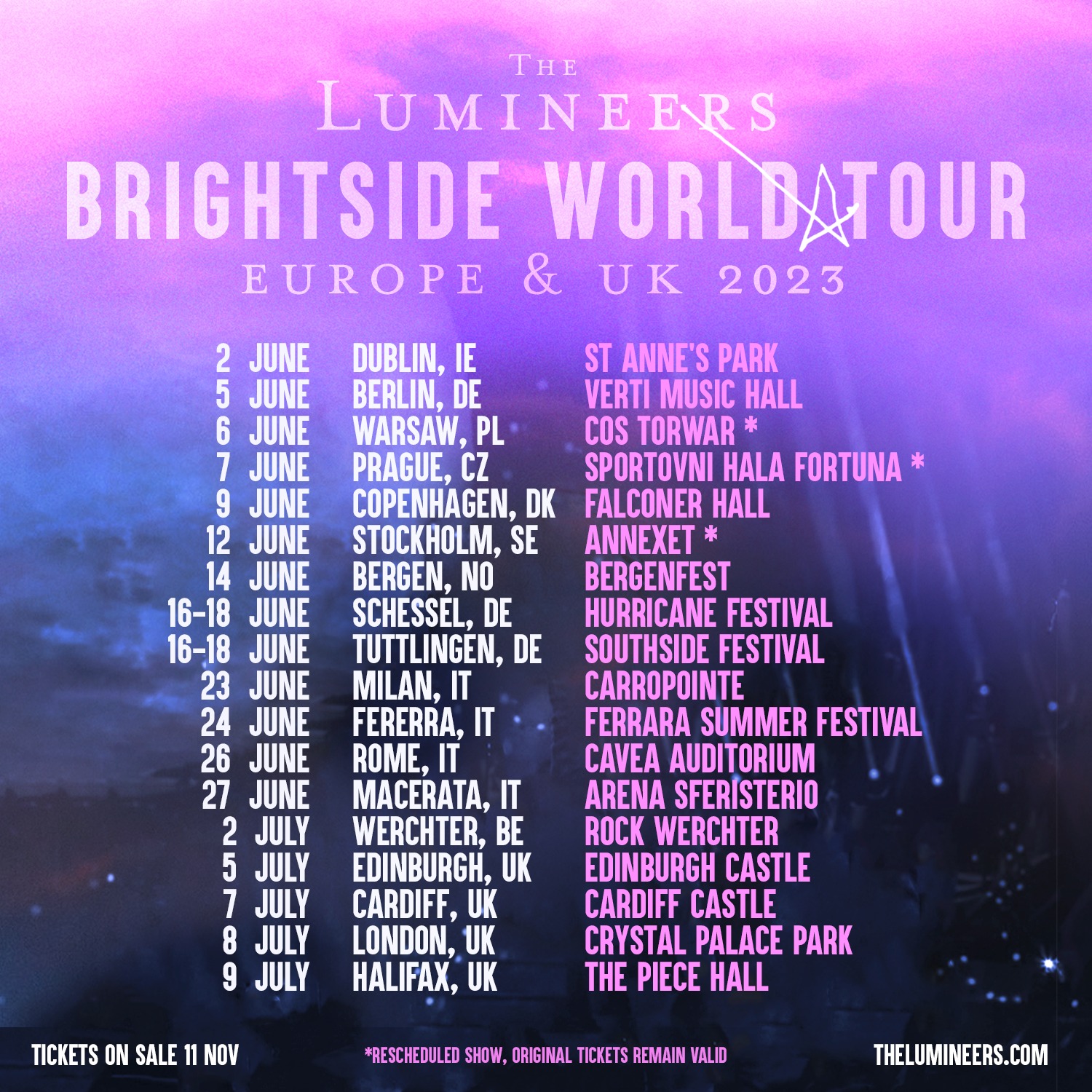 the lumineers tour setlist 2023