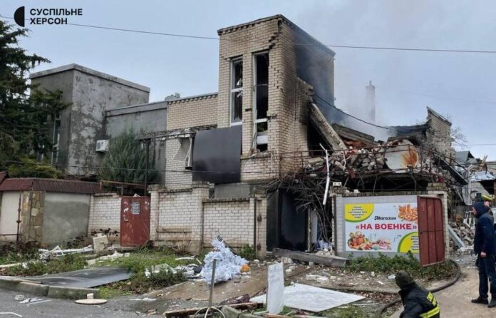 edificio di Kherson distrutto